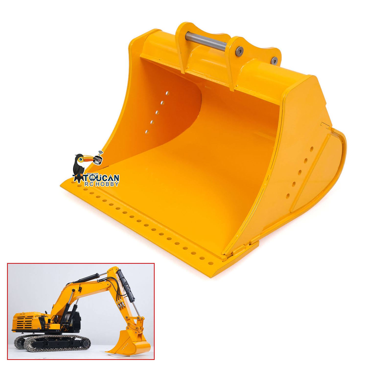 Rc Hobby Grade Excavator - Caçamba Metálica para Escavadeira RC 1/12