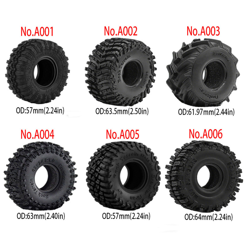 Wheel Rim Rc - 4 Peças de Pneus e Aros