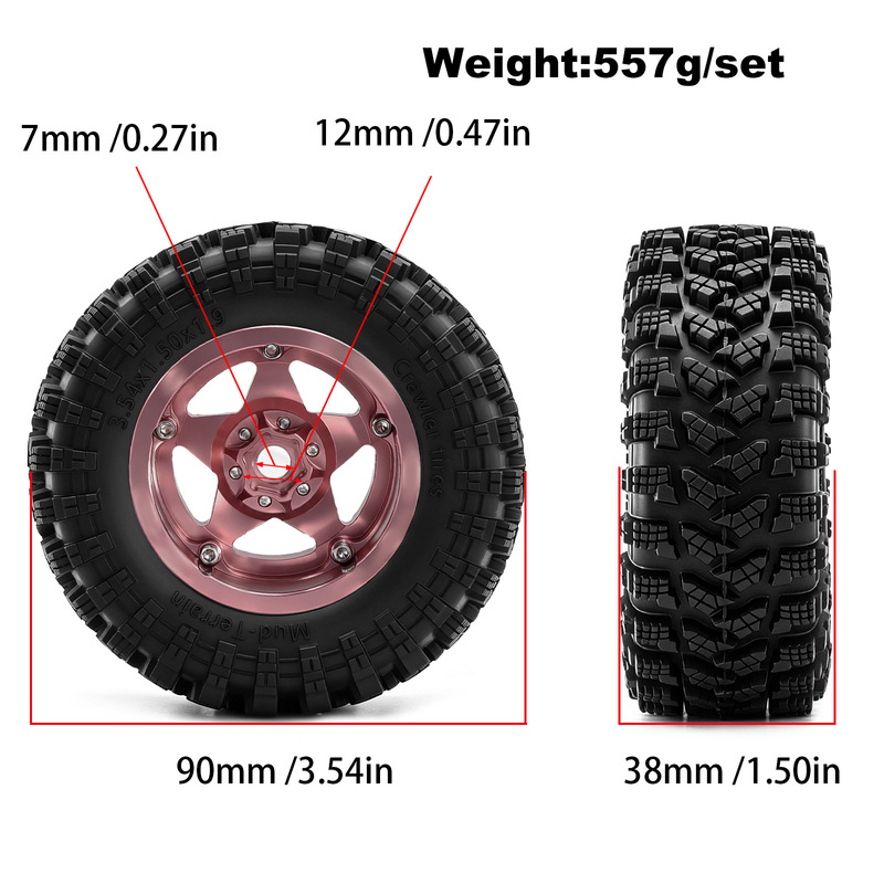4 Pneus e Rodas Beadlock de Me - Wheel Rim Rc avaliação e preço