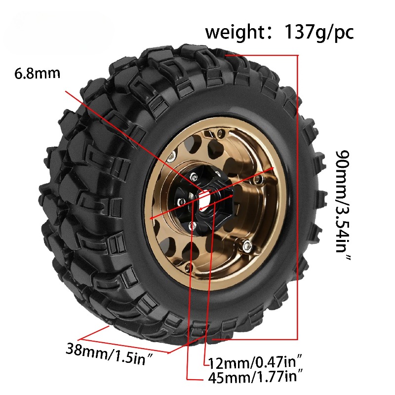 4PCS Rodas Beadlock de 1.9 Pol - Wheel Rim Rc avaliação e preço