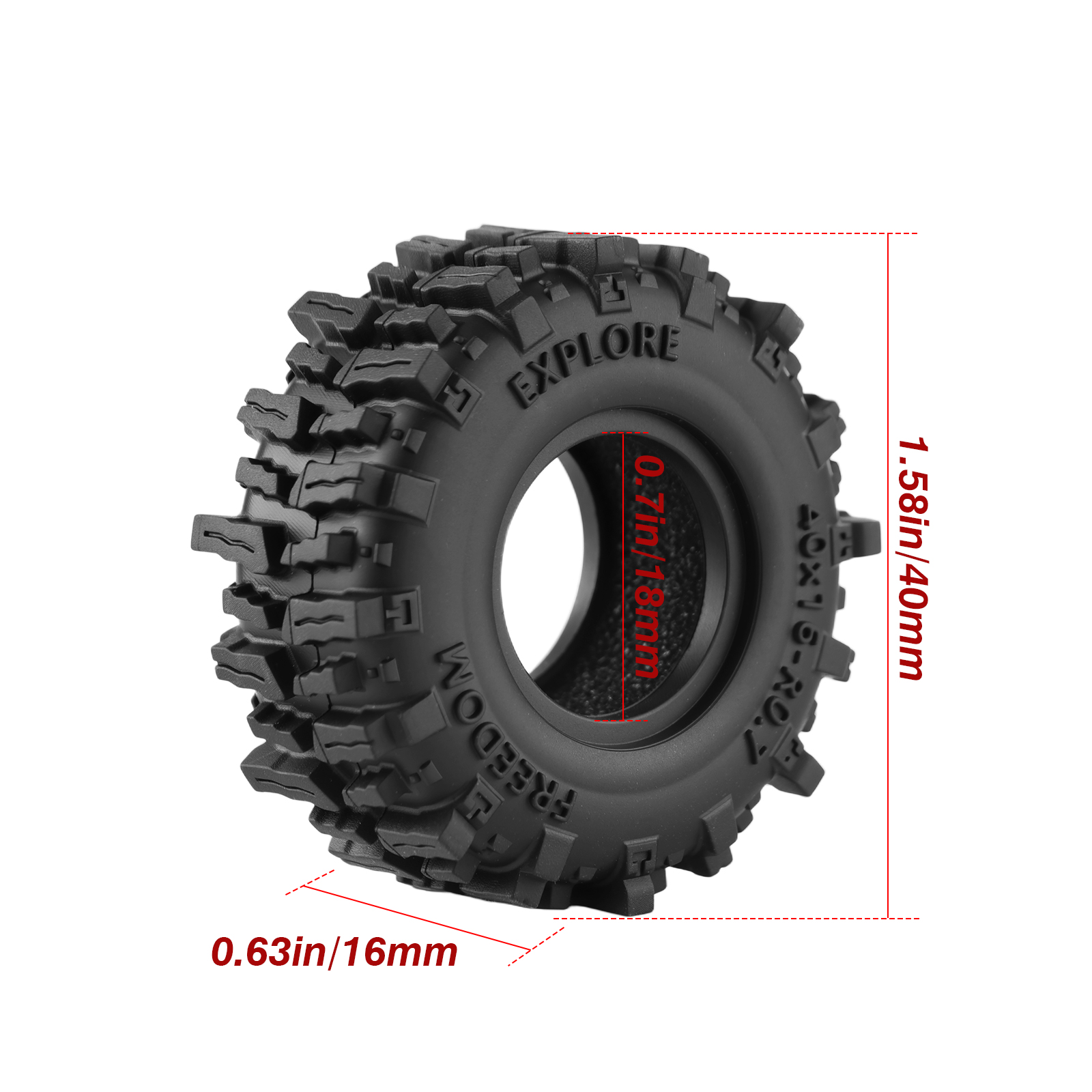 Pneus DashRC 0.7'' para Crawle - Rc Tire Foam Insert avaliação e preço